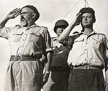 Yitzhak Sadeh (left) and Yigal Allon (1948)