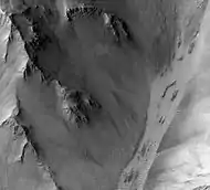 Ius Chasma, as seen by HiRISE.  Click on image to see layers.