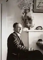 Ivor Cutler at his flat in Laurier Road, N.London, 1973.