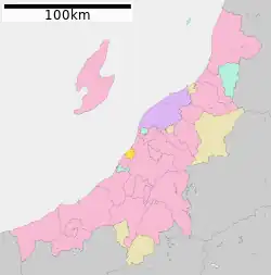 Location of Izumozaki in Niigata