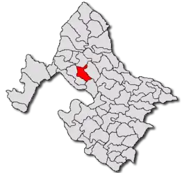 Location in Mehedinți County