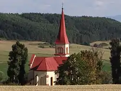 View on a church in Jánovce