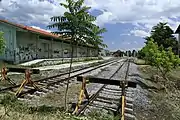 End of the line of the Palaiofarsalos-Kalambaka railway 24 May 2016