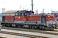 DD51 1803 in JR Freight red livery applied to refurbished locomotives, August 2007