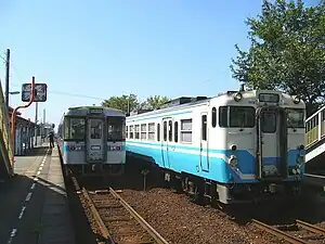 A view of the station platforms