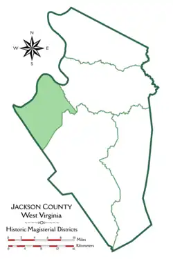 Location of Union District in Jackson County