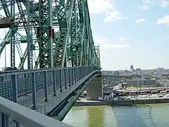 View from the bridge, before the suicide prevention barriers were installed