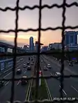 The Gatot Subroto Road and the Jakarta Inner Ring Road at dusk.