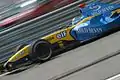 Jarno Trulli driving the Renault R24 at the 2004 United States Grand Prix.