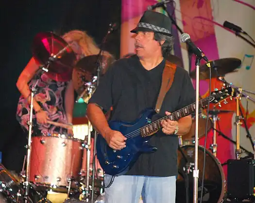 Aguilar performing with Jefferson Starship in 2010