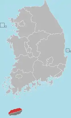 Location in South Korea