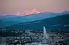 Geneva Jet d'Eau with Mont Blanc