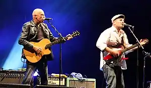 O'Neill (left) performing with Red Cardell