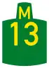 Metropolitan route M13 shield