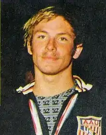 John Hencken, winner of the 100-metre breaststroke and 4 × 100-metre medley relay.