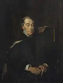 oil painting of early 20th-century clergyman