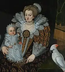 Juliane of Nassau-Siegen (1587–1643). Detail of a painting by August Erich, 1618–1628. Gemäldegalerie Alte Meister, Museumslandschaft Hessen Kassel.