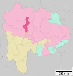 Location of Kai in Yamanashi Prefecture