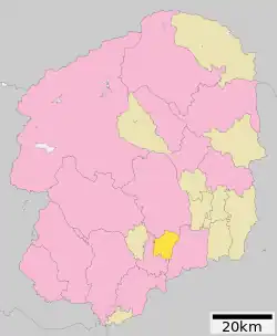 Location of Kaminokawa in Tochigi Prefecture