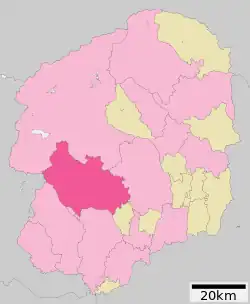 Location of Kanuma in Tochigi Prefecture