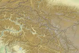 Map showing the location of Vigne Glacier