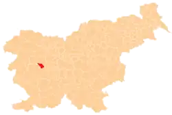 The location of the Municipality of Žiri