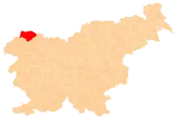 The location of the Municipality of Kranjska Gora