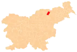 The location of the Municipality of Lovrenc na Pohorju