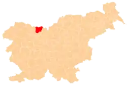 The location of the Municipality of Tržič