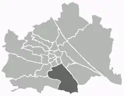 Location of the district within Vienna