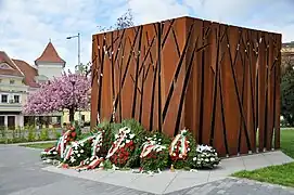 Memorial, in Budapest, to victims of the Katyń massacre