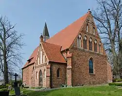 Medieval village church in Katzow