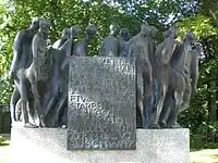 Memorial at the train station in Kaufering