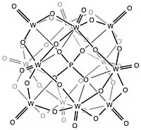 Keggin structure of phosphotungstate anion