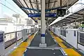 Platform 6 and 7 at Keikyu Kawasaki Station (Keikyu Main Line platform) in July 2023