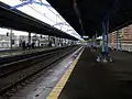 The view from the down end of the platforms in May 2008