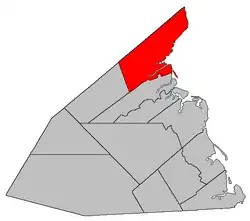 Location within Kent County, New Brunswick.