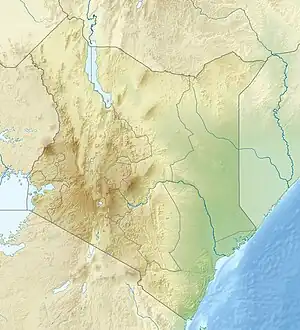 Map showing the location of Kora National Park