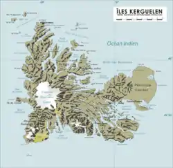 Map of the Kerguelen Islands