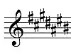 C-sharp Major key signature