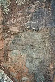 The petroglyphs after restoration