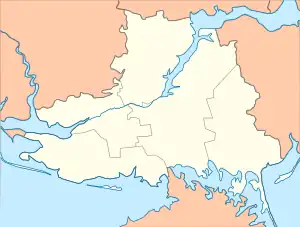 Vynohradove is located in Kherson Oblast