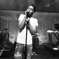 Lead singer Kid Cudi performing in 2012