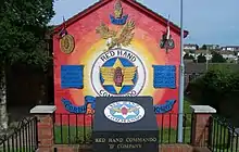 A Red Hand Commandos mural in Bangor