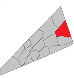 Location within Kings County, New Brunswick.