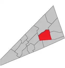 Location within Kings County, New Brunswick.