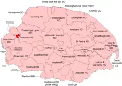 Position within Norfolk, 1894