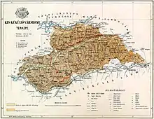 Map of Kis-Küküllő county in the Kingdom of Hungary