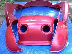 Fiberglass Bugeye "Baja Bug" body kit parts - lower spoiler not typical.