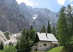 Koča na Gozdu (1,226 m a.s.l.)4th stage finish – shortened below Vršič